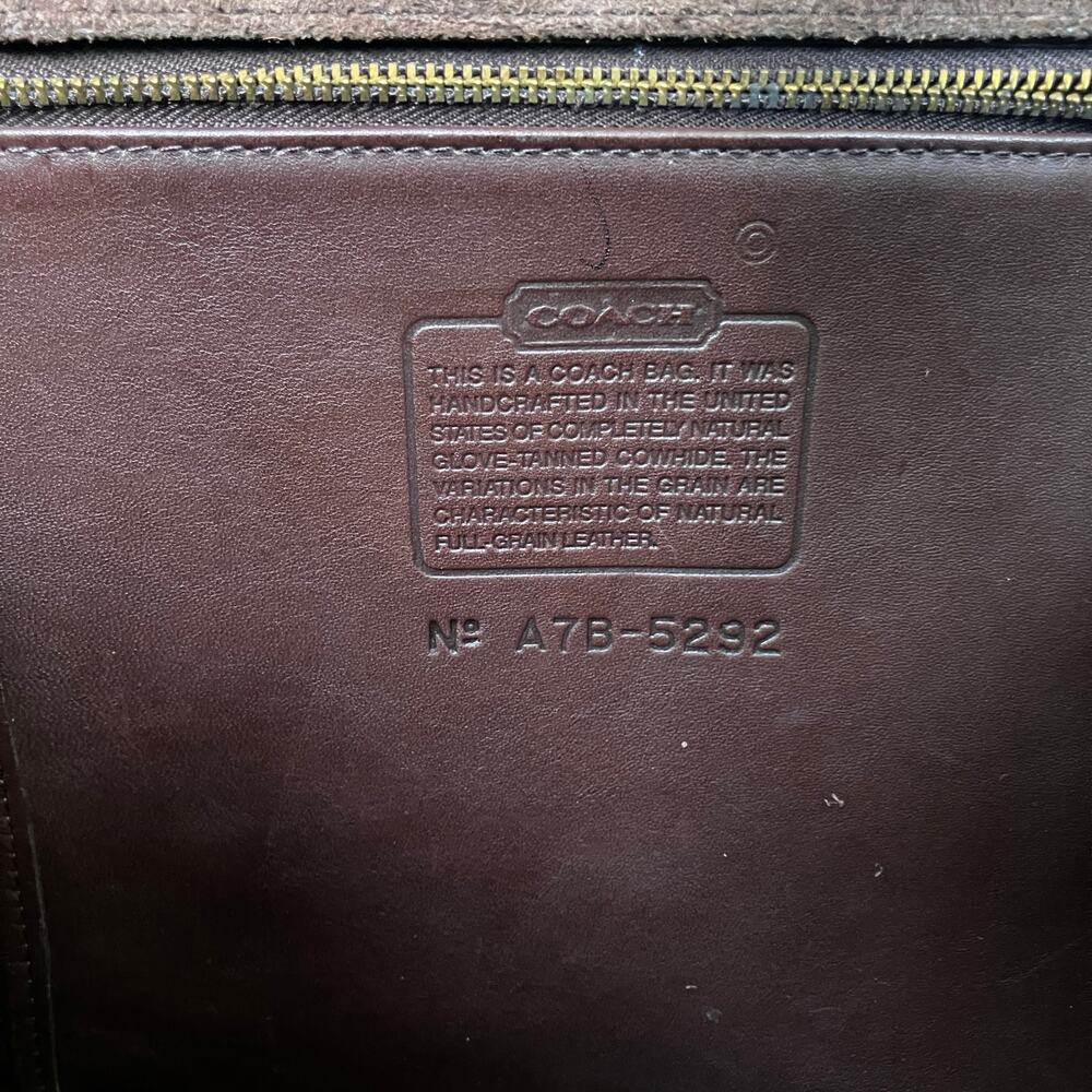 VTG Coach Leather Dowel‎ Briefcase 5292 Messenger Bag Brown Crossbody Turnlock - Picture 11 of 16